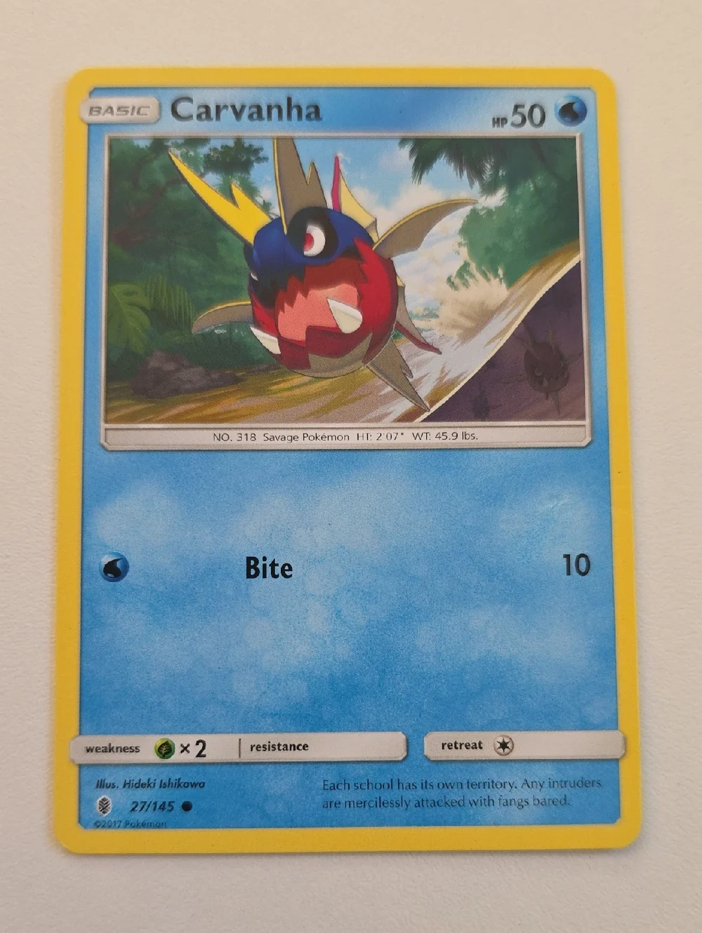 Pokemon Carvanha And Sharpedo Card Set